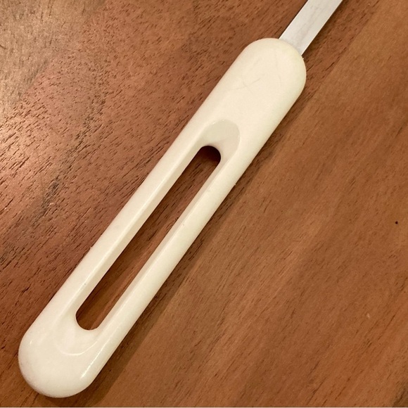 Vintage Ekco Nylon Green Spoon & Grey Pancake Spatula with Cream Keyhole Handles - Picture 8 of 13